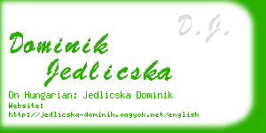 dominik jedlicska business card